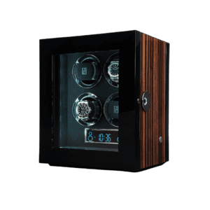 Automatic Watch Winder Box for 4 Watches with Fingerprint Lock