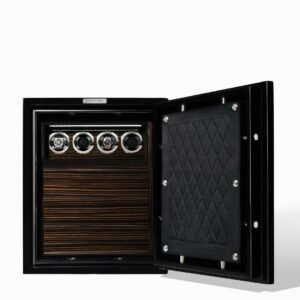 Billstone Reserve Safe Compact Type A – 4 Watch Winders – Black Ebony