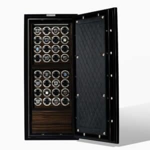 Billstone Reserve Safe Full Type C – 32 Watch Winders – Black Ebony