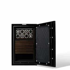 Billstone Reserve Safe Medium Type A – 8 Watch Winders – Black Ebony